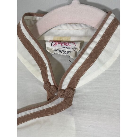 Vintage Plum Blossoms Floral Embroidery Asian Traditional Retro Classic Chic 70s - Picture 12 of 16